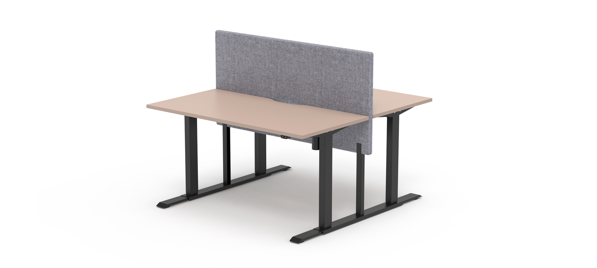 Formetiq Alto 1 sit/stand desk and bench Alto 1 height adjustable back-to-back bench desk by Formetiq