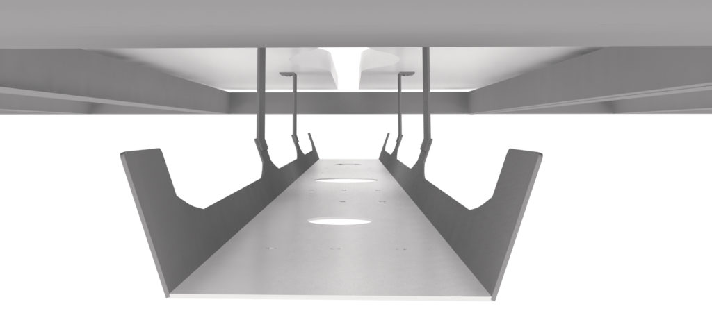 Metalicon Kardo pole mounted monitor arms Metalicon steel cable trays