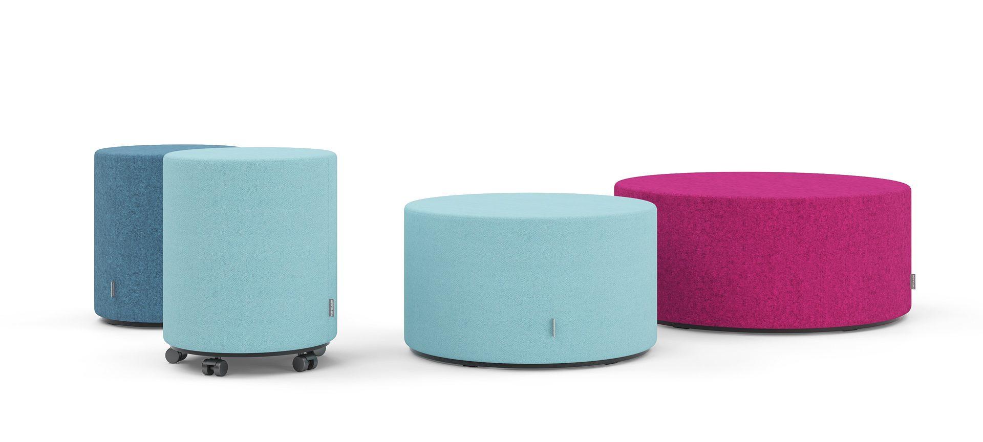 Narbutas Giro fabric poufs Narbutas Giro fabric poufs