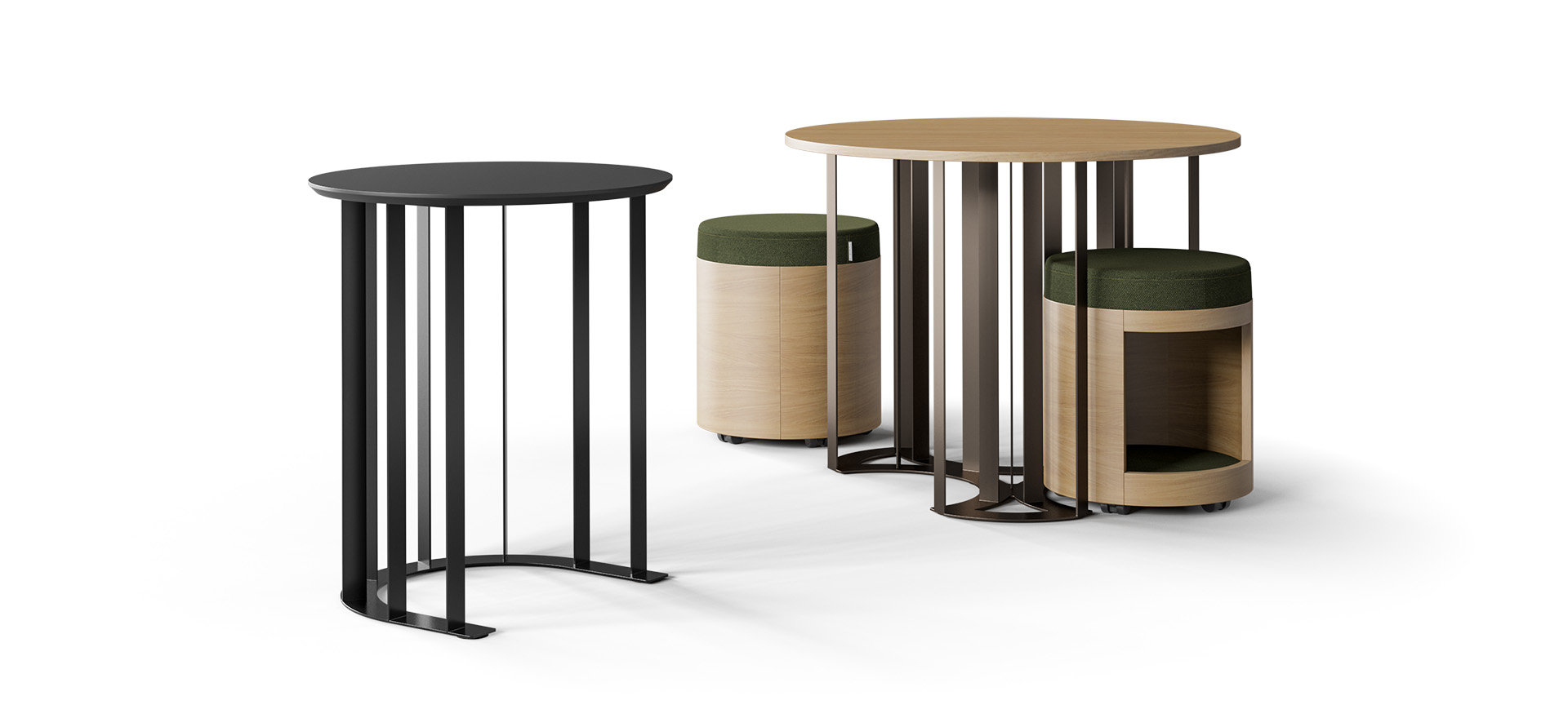 Narbutas Nova Wood coffee tables ZooZoo coffee tables and poufs by Narbutas