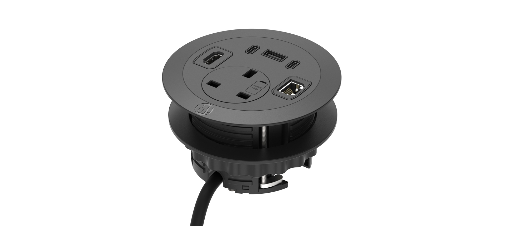 Metalicon Solo Plus in-desk power module Metalicon Solo Plus porthole power module