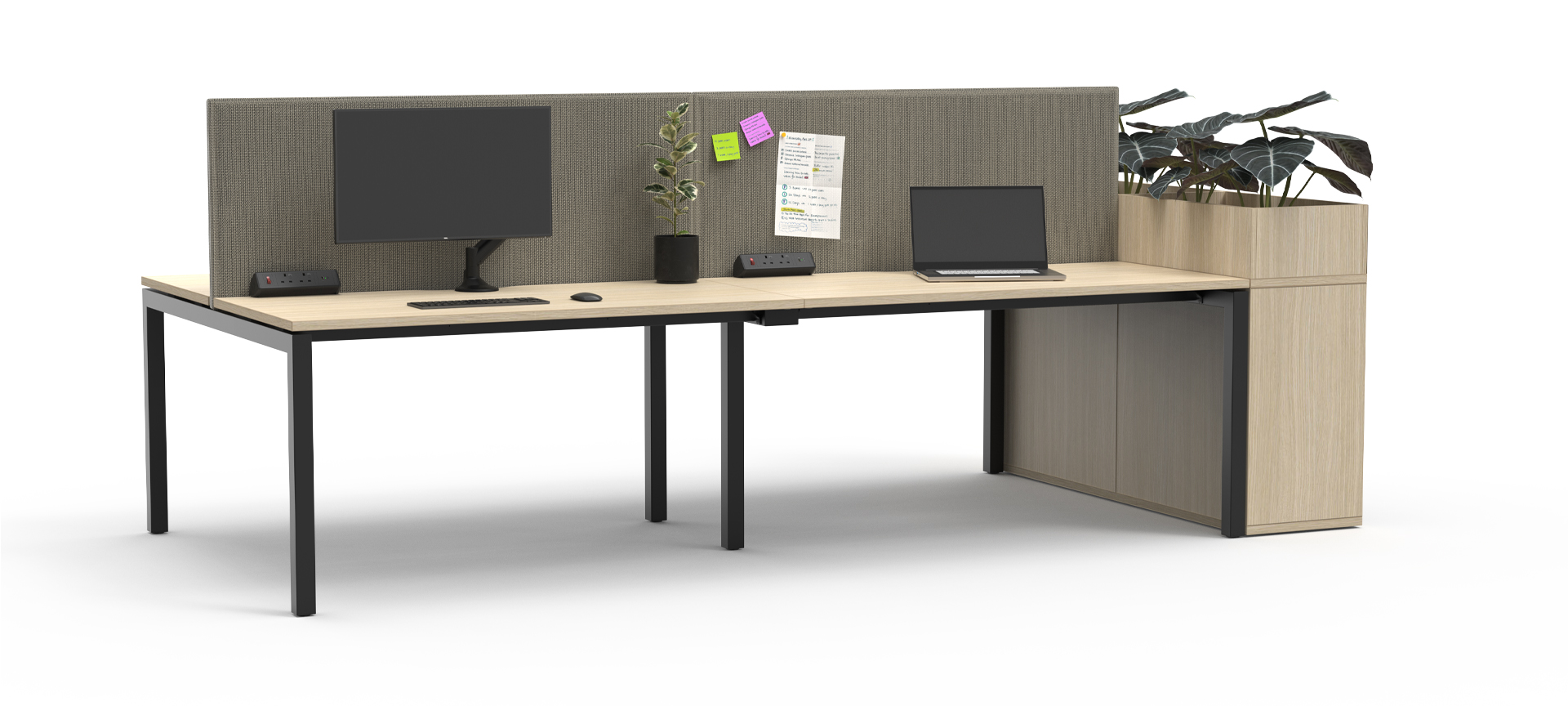 # SYSTM modular bench desking + storage by Formetiq